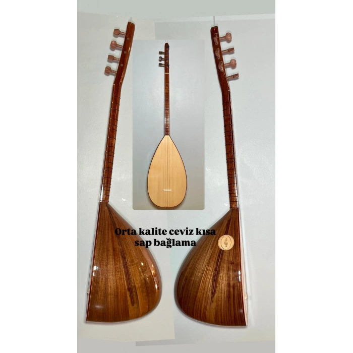 Yaprak Ceviz Kısa Sap Bağlama