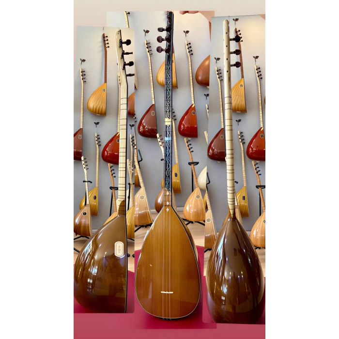 Oyma Dut Bağlama Profesyonel Uzun Sap