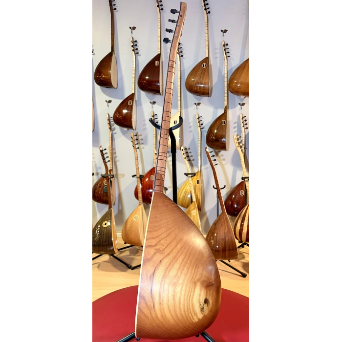 Oyma Dut Uzun Sap Profesyonel Bağlama