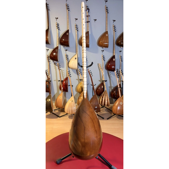 Oyma Dut Uzun Sap Profesyonel Bağlama