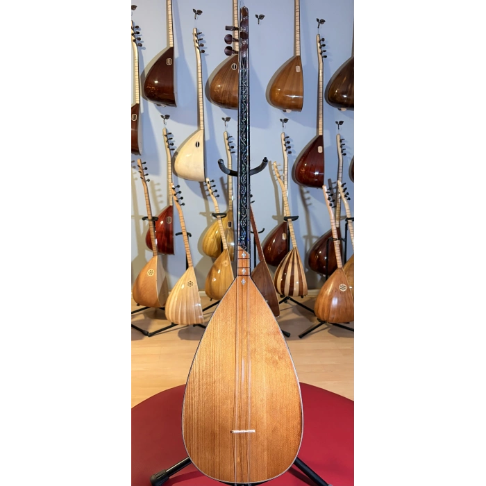Oyma Dut Uzun Sap Profesyonel Bağlama
