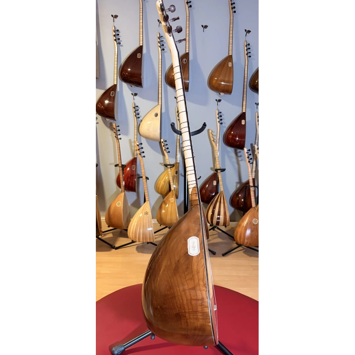 Oyma Dut Uzun Sap Profesyonel Bağlama