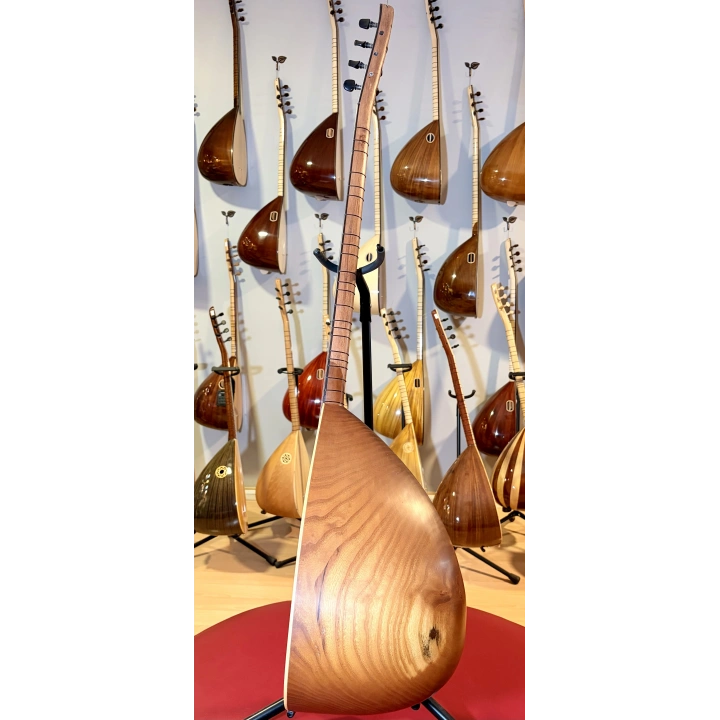 Oyma Dut Uzun Sap Profesyonel Bağlama