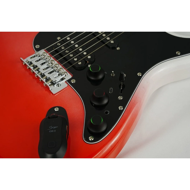 Smiger L-G2-i6 Elektrik Gitar(Red-white)