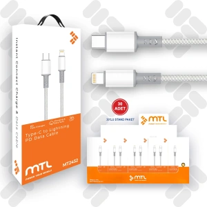 MT2452 30W TYPE-C To Lightning PD Şarj Data Kablo