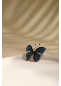 Mavi Kelebek Broş