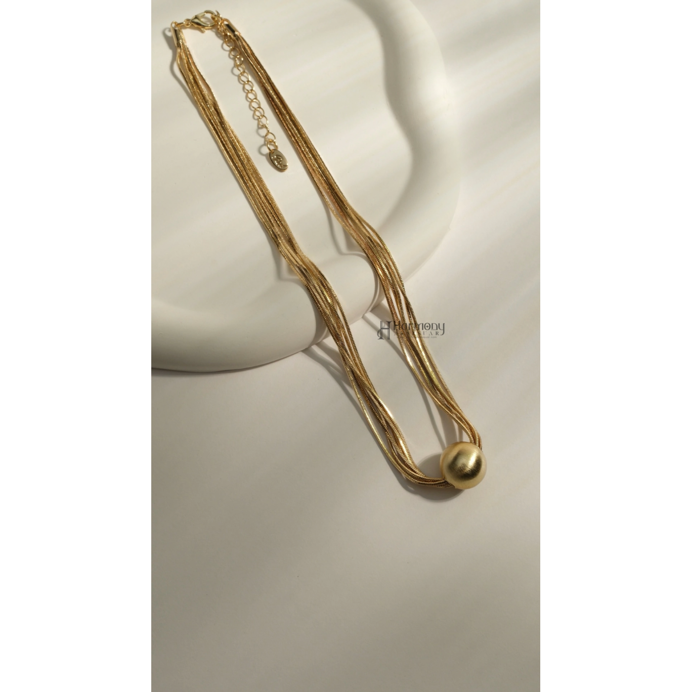 Çoklu Zincir Minimal Mat Gold Toplu Kolye