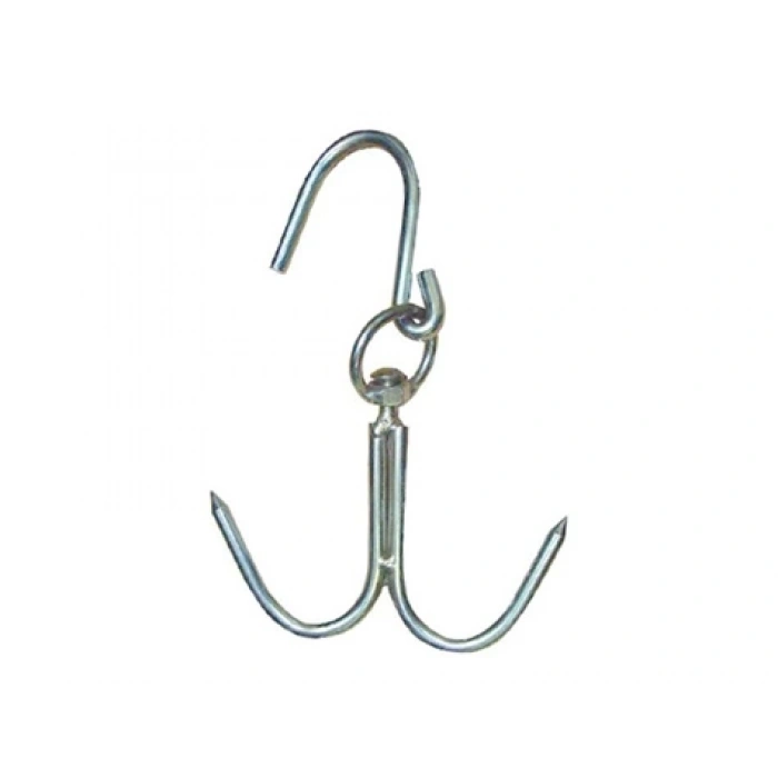 10 mm Kasap Et Kancası - 2'li Dönerli Set - Et İşleme - Hijyenik - Düzenli - Dayanıklı - Uzun Ömürlü