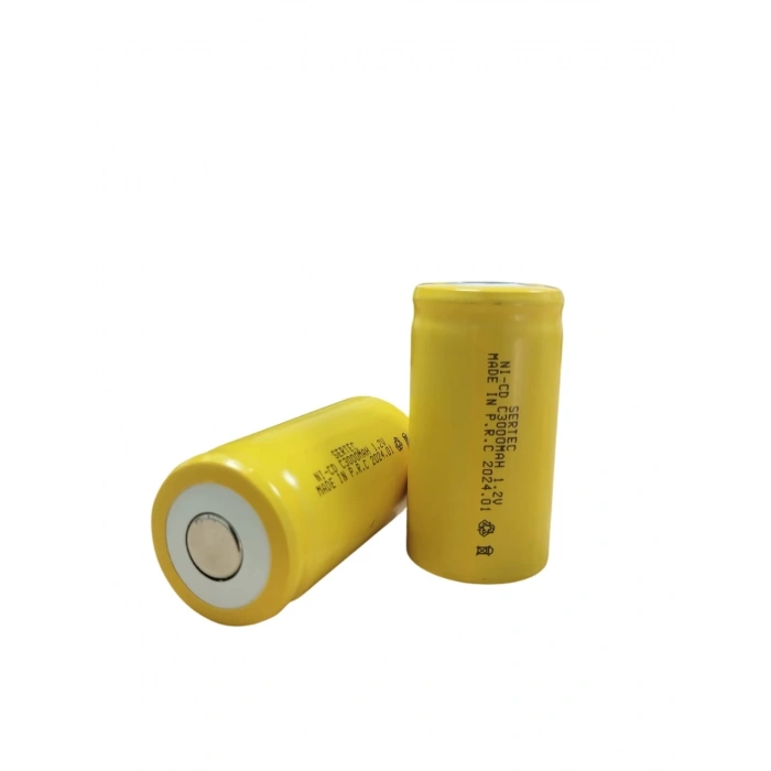 1.2V 3000 Mah - C Orta Boy - Ni-CD Şarjlı Pil - (Başsız / Flat Head)