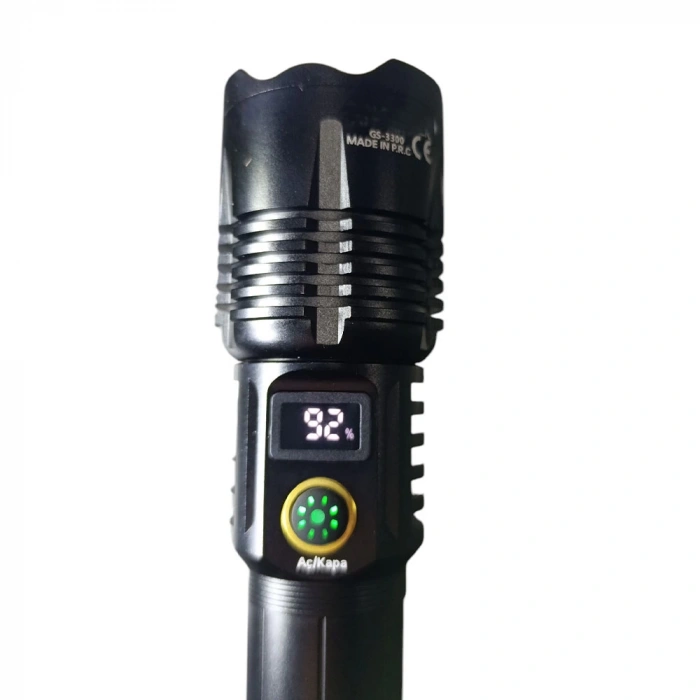 1500 Lümen TG Led 2800 mAH Zoom Özellikli Şarj Edilebilir El Feneri SK3300