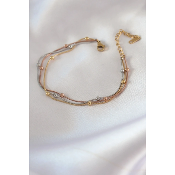 316L Çelik Mix Renk Minimal Toplu Kadın Bileklik
