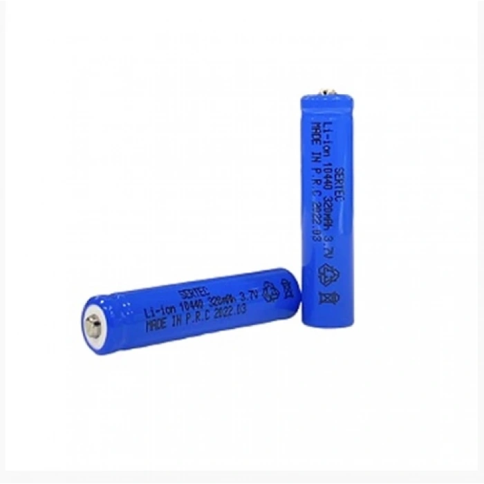 3.7V Li-ion 10440 - 320 mAh 1C Şarjlı Pil Başlı