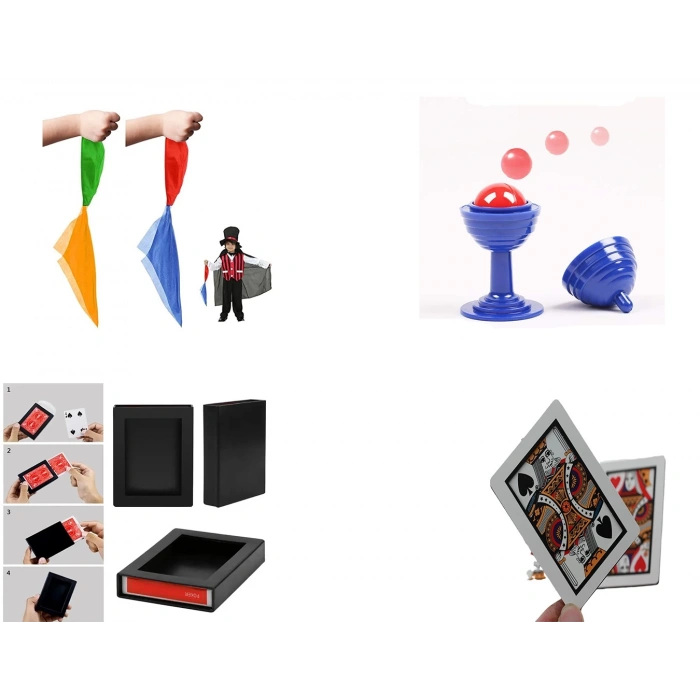 4 lü Sihirbazlık Seti – Hokus Pokus Sihirli Numara Seti