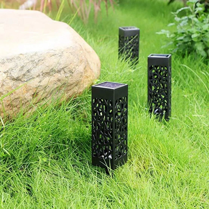 6 Adet Dekoratif Solar Güneş Enerjili Bahçe Aydınlatması Yürüyüş Yolu Seti
