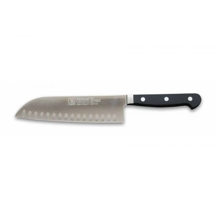 61950 - Sıcak Dövme Oluklu Santoku Şef Bıçağı 18 Cm