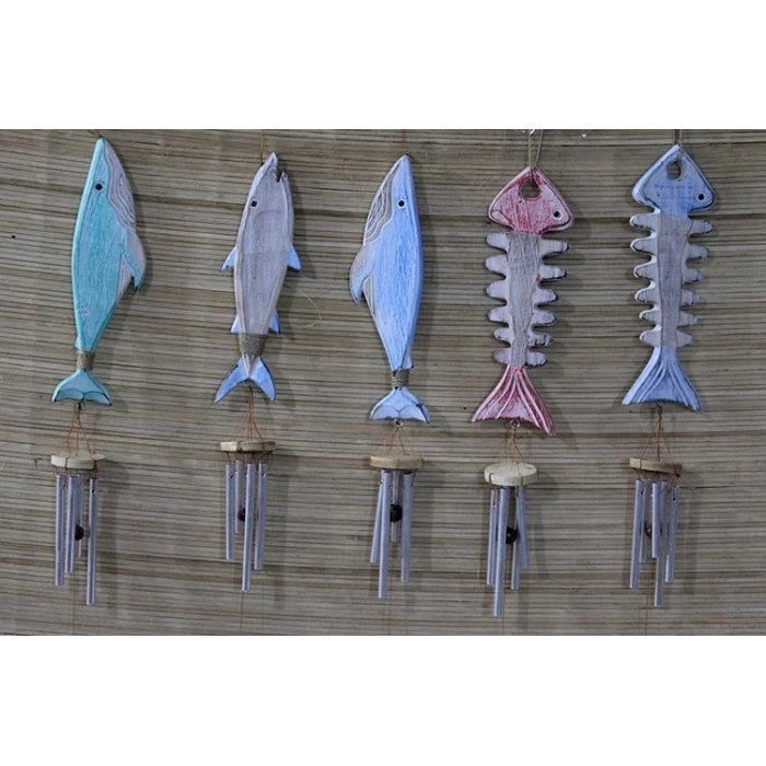 Ahşap Balıklı Metal Çan No:5