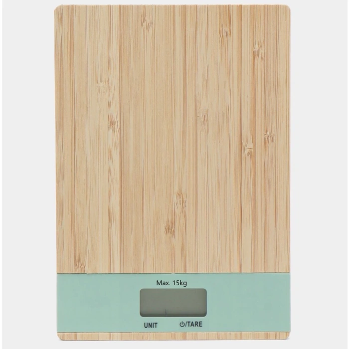 Ahşap Lüks Dijital Ekranlı Hassas Elektronik Mutfak Terazisi 15 Kg 1 Gr