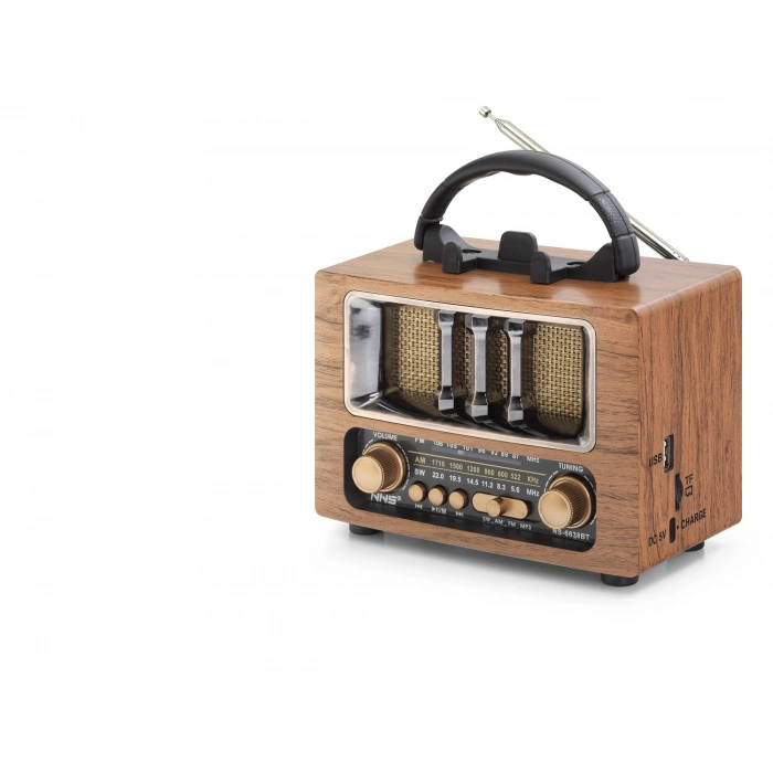 Bluetooth Nostaljik Hoparlör Fm 16.7 X 9.5 X 13.8 Cm NS6638BT