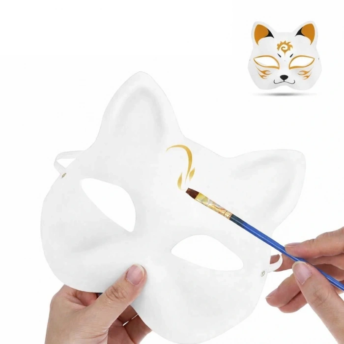 Boyanabilir Kedi Model Maske – Kendi Tasarımını Oluştur