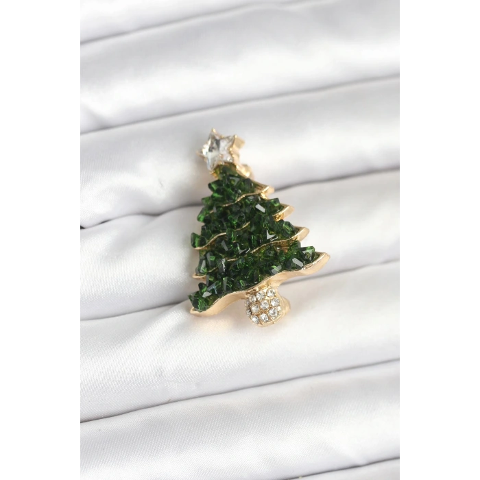 Çam Ağacı Model Yılbaşı Temalı Broş