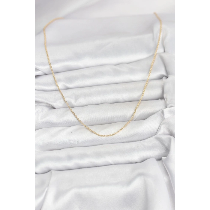 CM 14K Gold Renk Burgu Model 60 cm Kadın Kolye