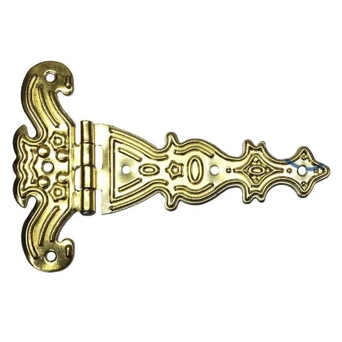 Dekoratif, Sac Tek Kuyruklu Menteşe - 69x102 Mm, Büyük, Sarı, 100 Adet