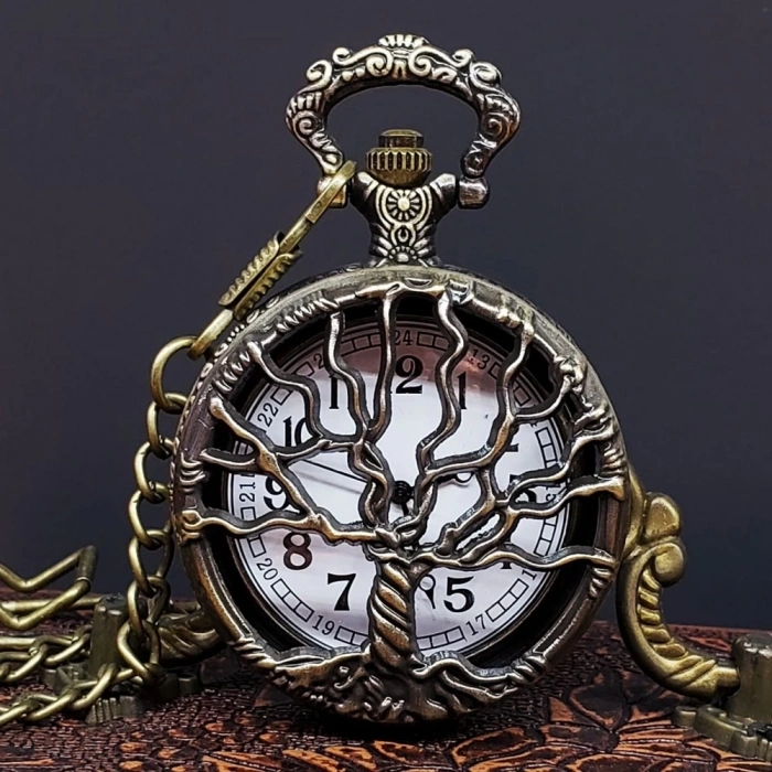 Hayat Ağaçı Tasarımlı Köstekli Saat