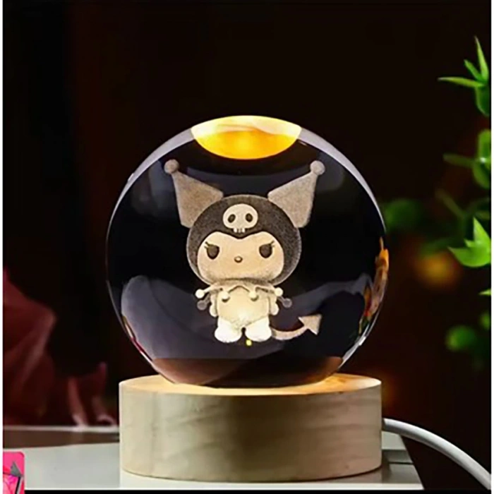 Kuromi Işıklı Cam Küre Cap 6 Cm Kod 63