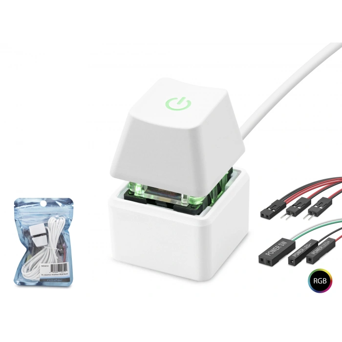 Masaüstü Bilgisayar Rgb Power Tuşu On/Off Switch Beyaz ND2810