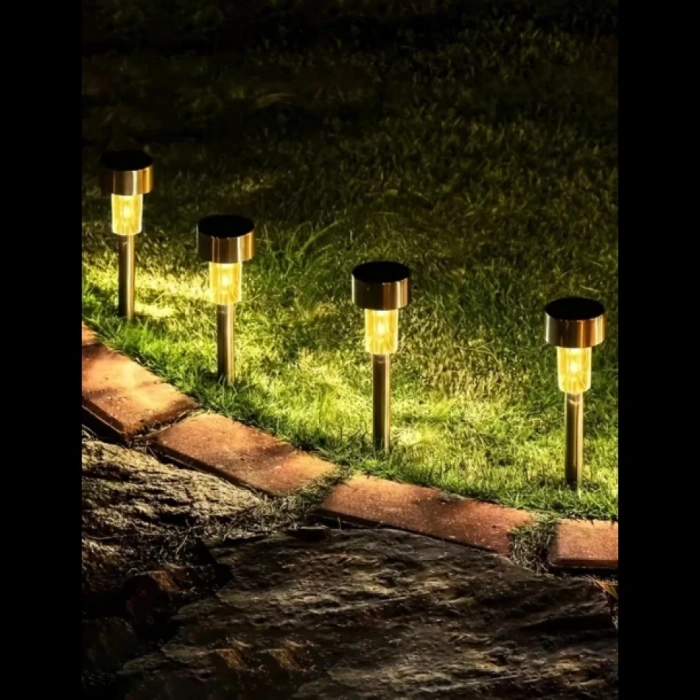 Metal Gövdeli Solar Bahçe Lambası 10 lu Paket