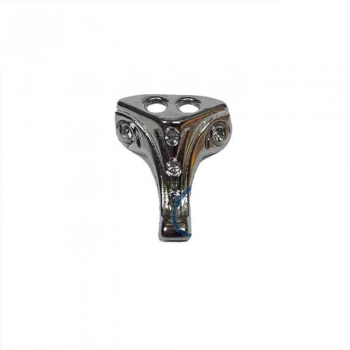 Moda Taşlı Ahşap Sandık Ayağı, Kutu Ayak 1,5 cm - Nikel, 100 Adet