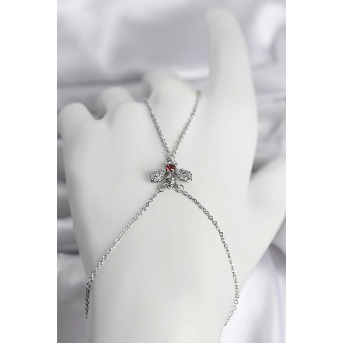 Pirinç Gümüş Renk Sinek Model Kadın Şahmeran