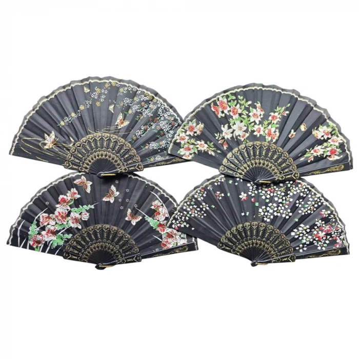 Plastik Kumaş Yelpaze 12 li Karışık OB-052