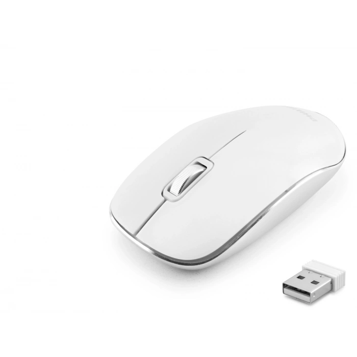 Sessiz Kablosuz Mouse Optik 800/1200 Dpi - Beyaz SPK7323WS