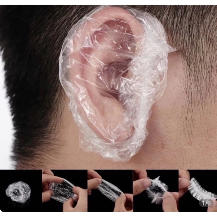 Su Geçirmez Kulak Örtüleri Su Geçirmez Kulak Kapları Duş İçin 100 Adet