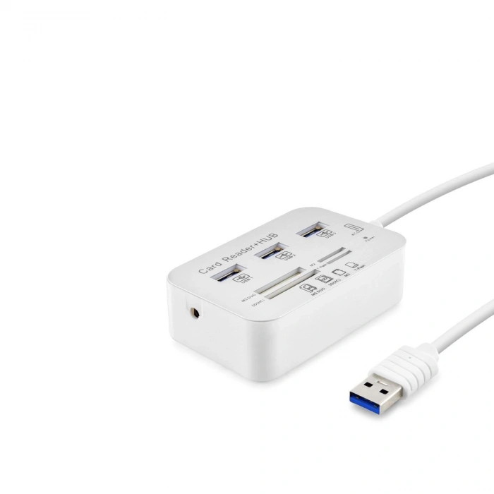 Usb3.0 Hub Combo 3*Usb3.0 + Ms + Sd + M2 + Tf 20Cm Beyaz HDX7028
