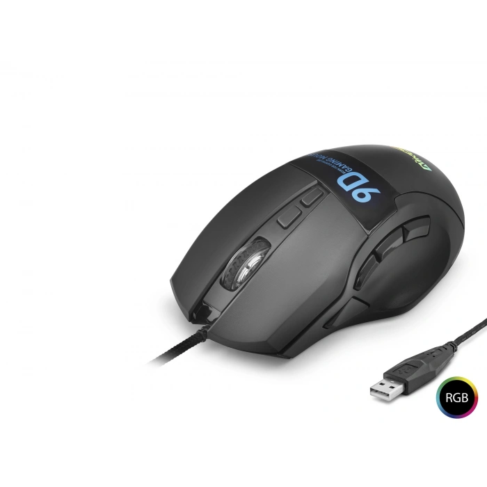X10 Gaming Mouse 12800 Dpi 9 Tuş Makro 1000 Hz Rgb - Siyah