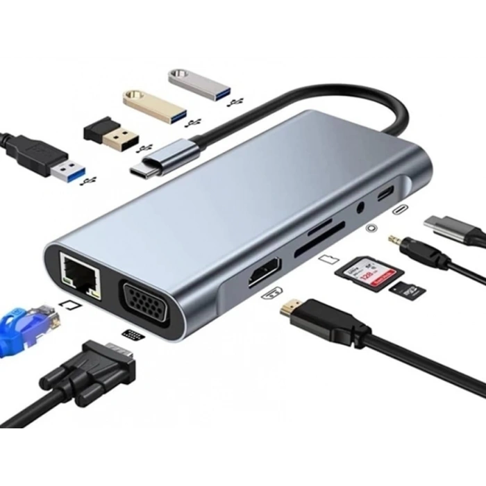 ZR44/A Type-C 11 İn 1 Gigabit Hdtv Çevirici