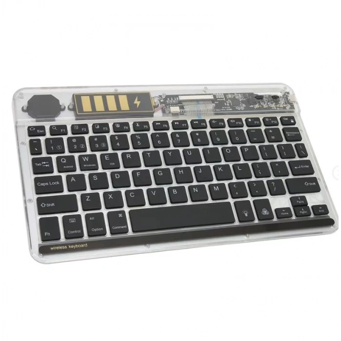 ZR612 Rgb Şeffaf Siyah Bluethooth Klavye