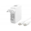 20.2V 4.3A 87W Laptop Adaptörü - Type-C - Apple Asus Dell Uyumlu - Beyaz HD8899