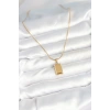 316L Çelik Gold Renk Külçe Altın Model Kolye