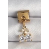 316L Çelik Gold Renk Sallantı Zirkon Taşlı Kiraz Model Nomination Charm