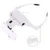 5 Lens 1.0X-3.5X 2Led Işıklı İle Ayarlanabilir Gözlük Büyüteç 9892B2