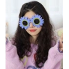 Mor Renk Papatya Şekilli Parti Gözlüğü 18x10 Cm