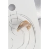 Pirinç Gold Renk Zirkon Taşlı 3Lü Sıralı Model Kadın Kıkırdak Küpe