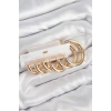 Pirinç Halka Model Gold Renk Kadın Set Küpe