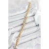 Pirinç Zirkon Taşlı Kalp Model Gold Renk Kadın Bileklik