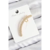 Pirinç Zirkon Taşlı Model Gold Renk Sağ Kıkırdak Küpe