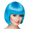 Turkuaz Renk Parti Peruğu Küt Saç