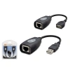 USB RJ45 Kablolu Uzatıcı Seti 45 m - Siyah HDX5008